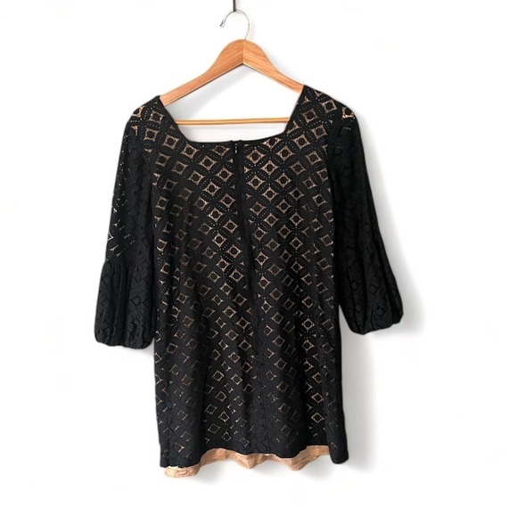 ANNA SUI x Anthropologie Corby Shift Dress Black Lace - Picture 3 of 13